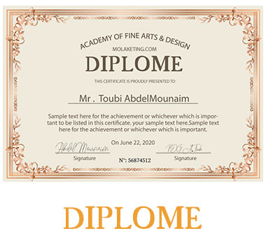 Agence Design Diplome certificat  attestation Agadir Casablanca Mohammedia Berrechid maroc, design Diplôme, exemple certificat & attestation de formation, agence Diplôme, certificat & attestation, création diplome , diplome maroc